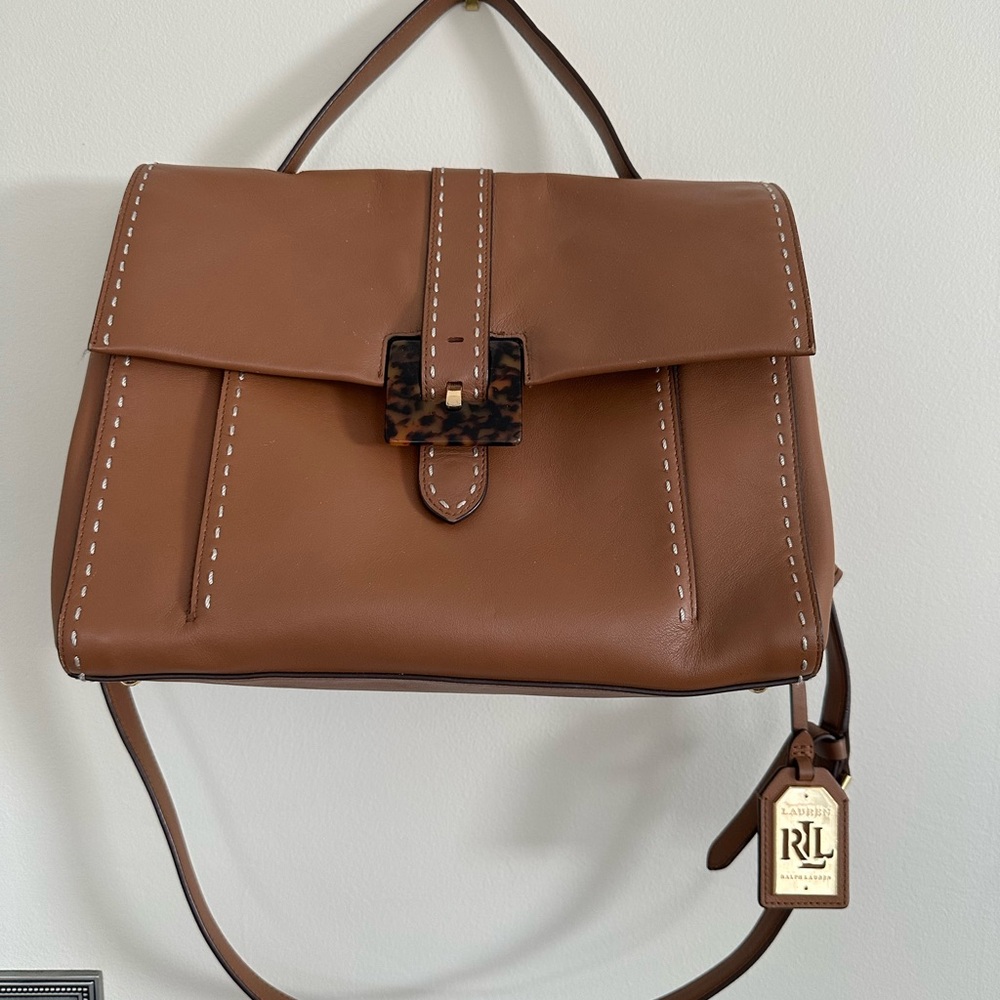 Lauren Ralph Lauren Brown Bag with Matching Wallet